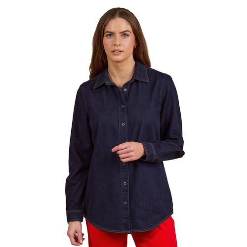 Vassalli Denim Shirt With Poppers